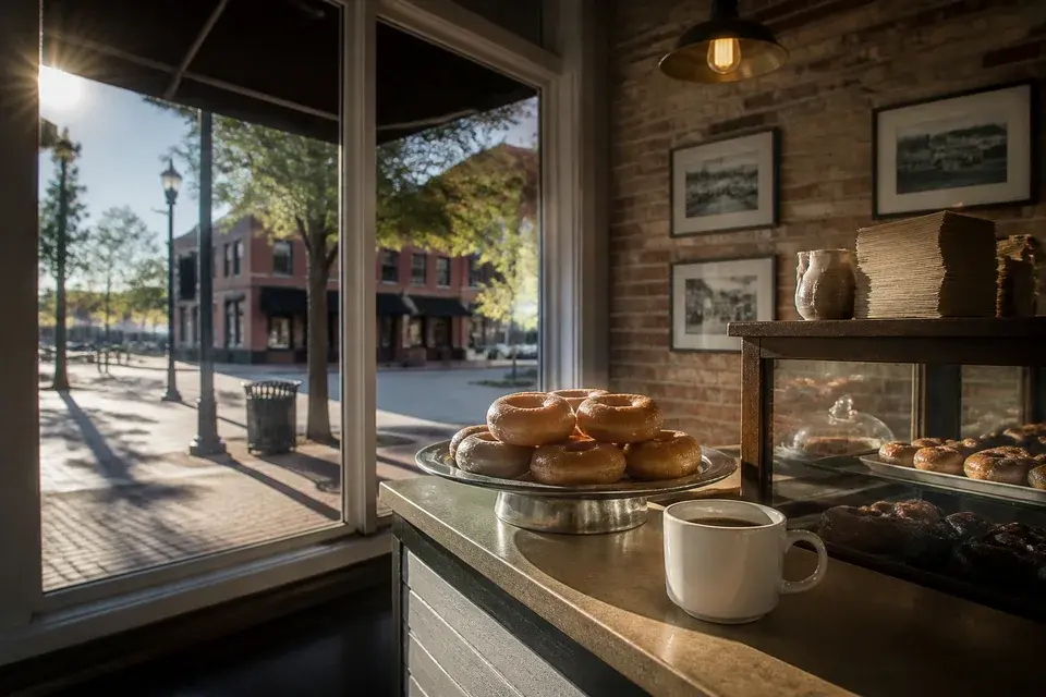 Generated editorial visualization for Donuts & Coffee in Rockwall